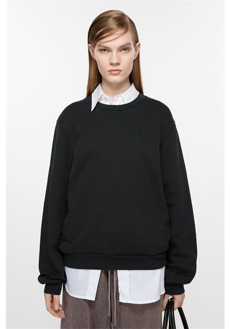 felpa girocollo unisex nera ACNE STUDIOS | CI0187900